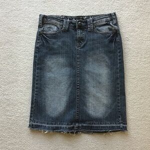 INDUSTRIAL COTTON SIZE 3 BLUE DENIM PENCIL SKIRT